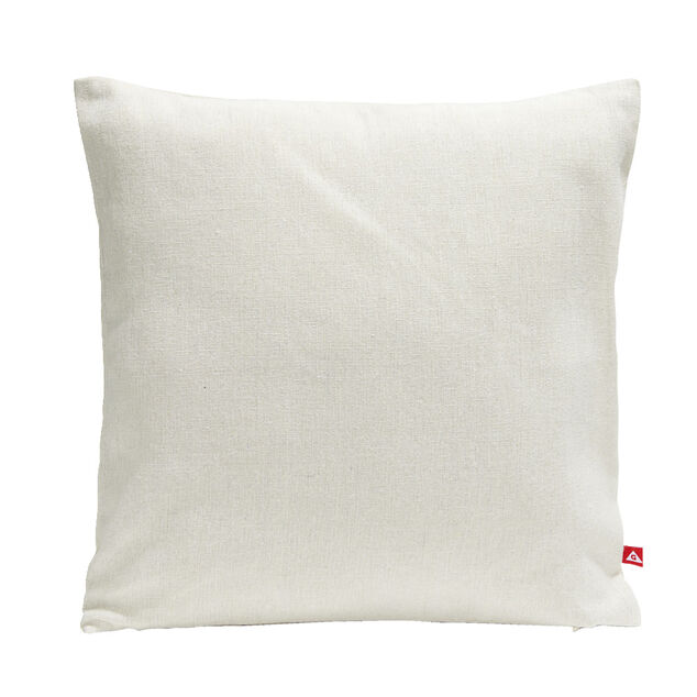 Housse de coussin carr&eacute;e coton tiss&eacute; avec fermeture 40x40cm - 2 mod&egrave;les