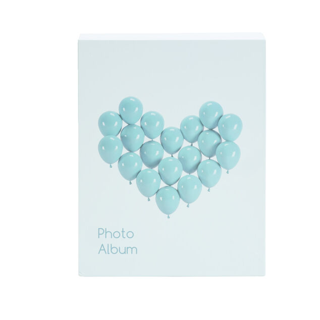 Album photo motif coeur 21x26cm - 2 mod&egrave;les rose ou bleu