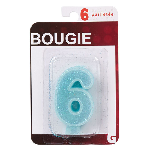 Bougie anniversaire chiffre 6