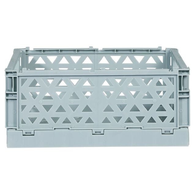 Caisse pliable polypropyl&egrave;ne 24x17x10cm bleu