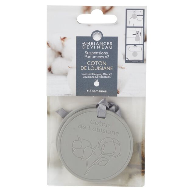 Suspension parfumée x2 Ambiances Devineau senteur coton de Louisiane