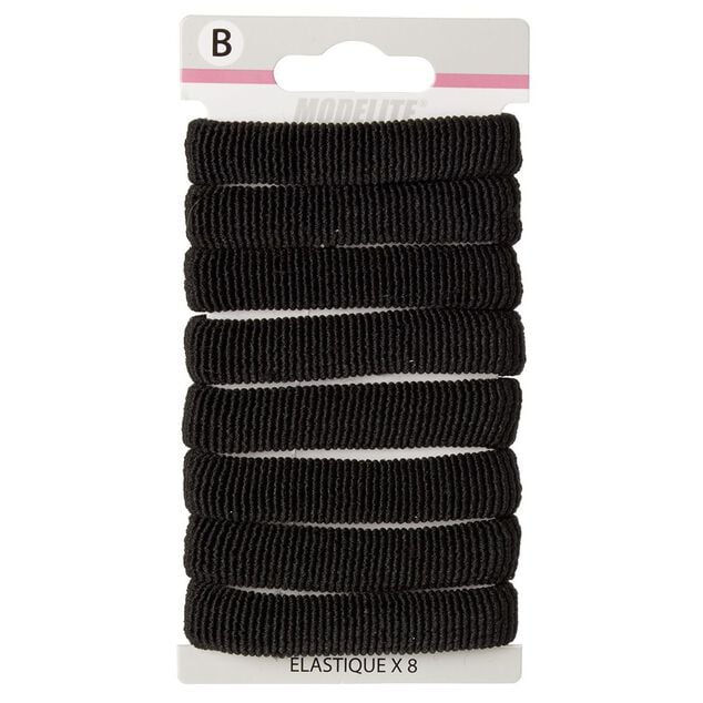 &Eacute;lastique en mousse noir stri&eacute; x8