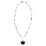 Bijou cha&icirc;ne de t&eacute;l&eacute;phone perles en plastique multicolore L120cm