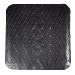 Fond de douche aspect capitonn&eacute; PVC noir 49,5x50,5cm