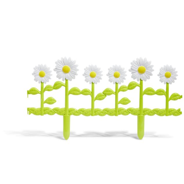 Barri&egrave;re de jardin plastique marguerite p&acirc;querette