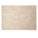 Tapis de salle de bain chenille taupe 65x45 cm