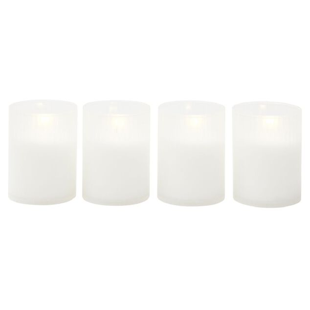 Bougie fun&eacute;raire blanc &Oslash;4,8xH6,3cm x4