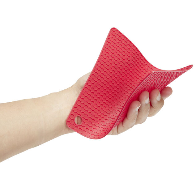 Dessous de plat carr&eacute; en silicone 18x18cm - 2 coloris