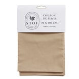 Coupon tissu coton 70x100cm beige