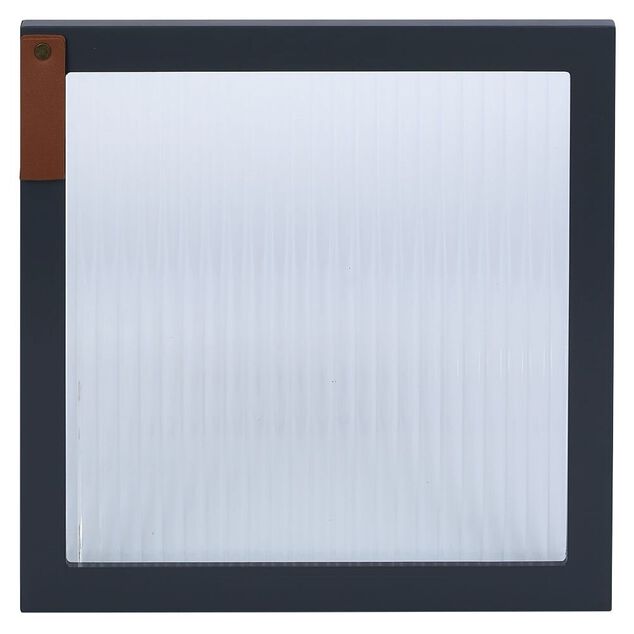 Porte Box Cube 32,2xH32,2x1,2cm bois et verre