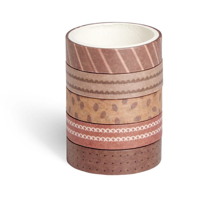 Lot 5 rubans adh&eacute;sifs papier