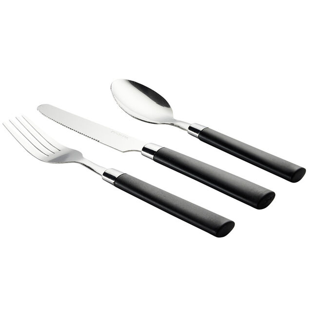 Ménagère couverts acier 12 pièces dans boîte plastique (4 modèles)