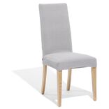 Lot de 2 housses de chaise polyester gris 45xH45x40cm