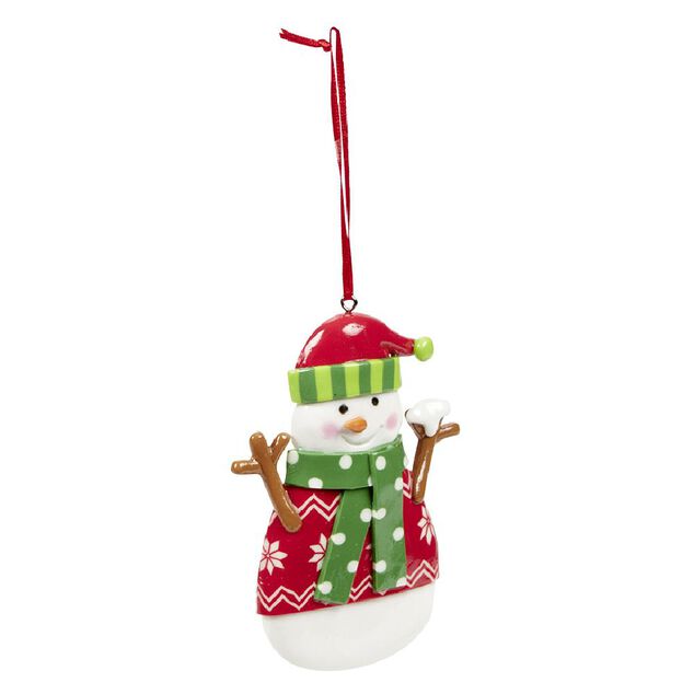 Figurine de No&euml;l &agrave; suspendre r&eacute;sine personnalisable (plusieurs md&egrave;les)