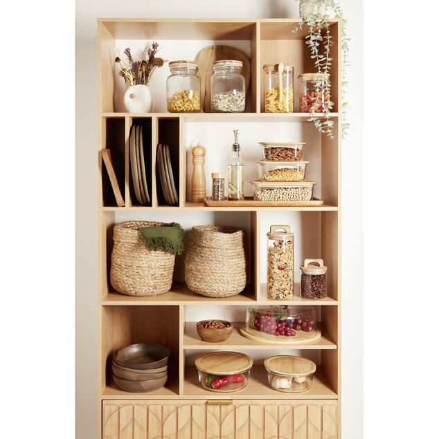 Boîte alimentaire en verre couvercle bambou 800ml