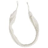 Embrasse corde tressée plate coton beige