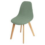 Housse de chaise scandinave extensible verte 45x40xH45cm