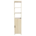 Colonne salle de bain en bois 1 porte et 3 &eacute;tag&egrave;res 35x26xH173cm