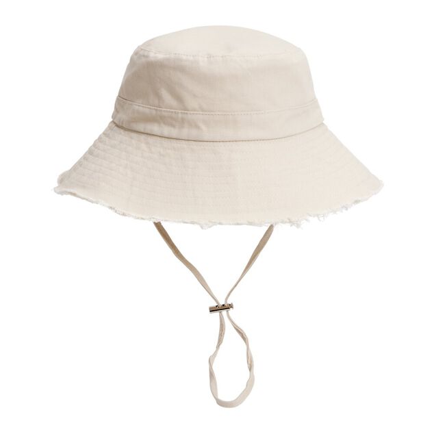 Bob unisexe en coton uni avec cordon ajustable T56/58cm (3 modèles)