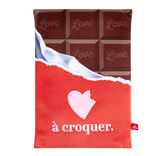 Bouillotte forme tablette de chocolat pour micro onde L32x20x4cm