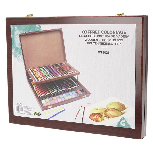 Coffret de coloriage en bois