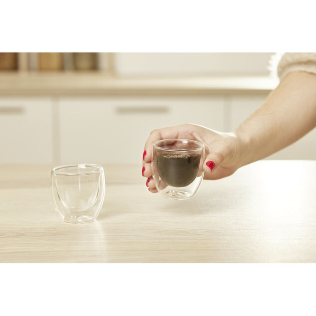 Lot de 2 verres double paroi 80ml