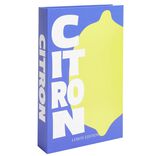 Bo&icirc;te de rangement forme livre motif et inscription citron 27x17x4cm