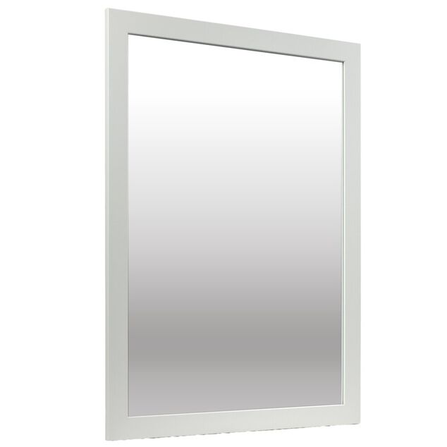 Miroir bord bois et verre blanc 50x70cm