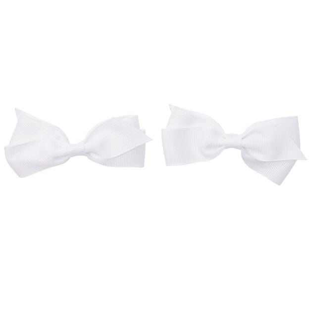 Barrette à cheveux x2 mini noeud tissu pastel 5,5x10cm (4 modèles)