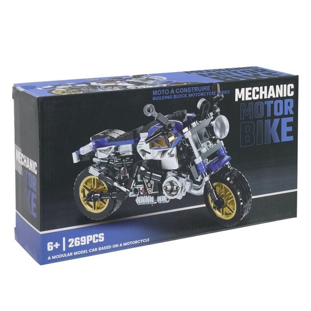 V&eacute;hicule voiture ou moto &agrave; construire bloc plastique (4 mod&egrave;les)