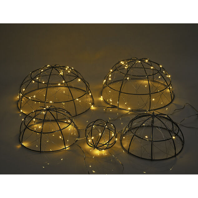 Boule de No&euml;l 100 LED blanc chaud x3
