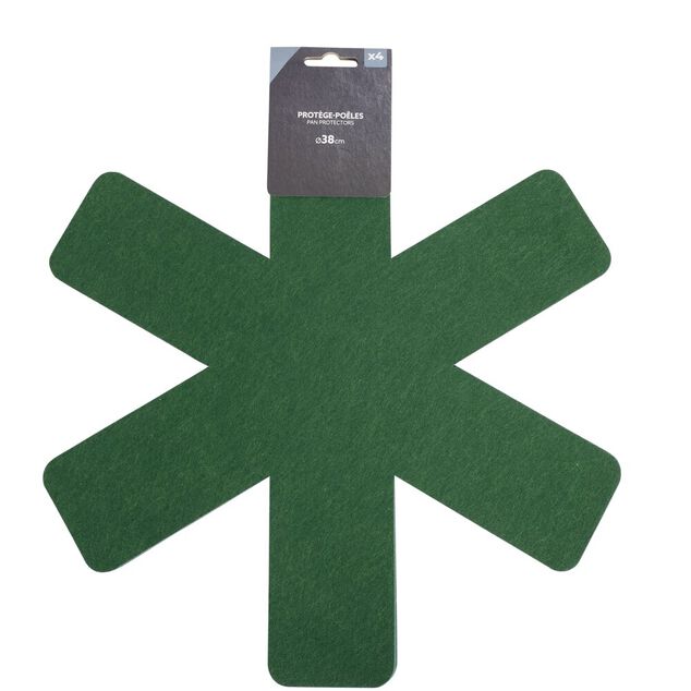 Prot&egrave;ge po&ecirc;le x4 feutrine &Oslash;38cm (4 mod&egrave;les)