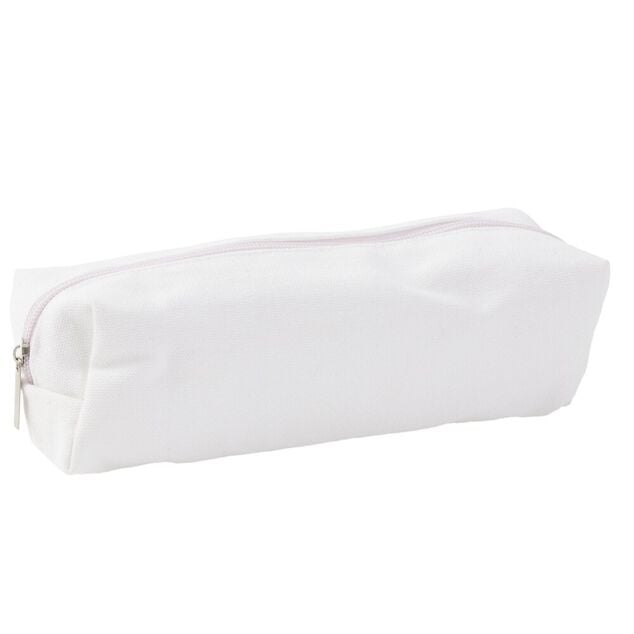 Trousse &agrave; cosm&eacute;tique en plastique unie blanc 22x7xH7cm