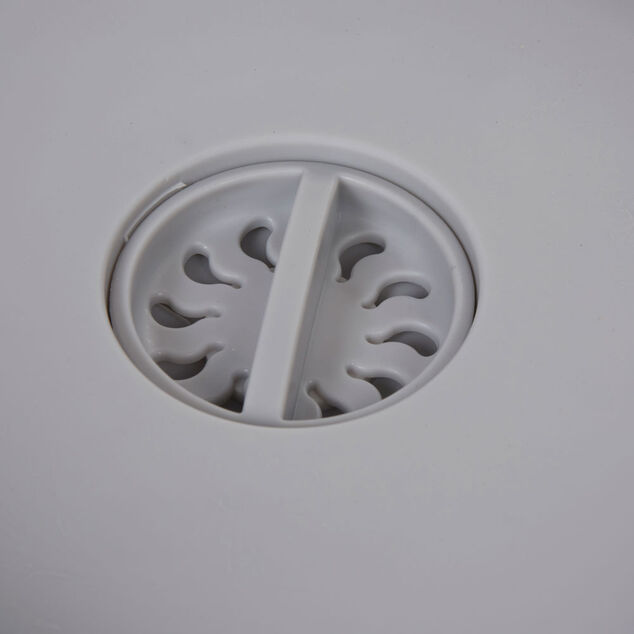 Bassine r&eacute;tractable bouchon &eacute;videur grise et bleue