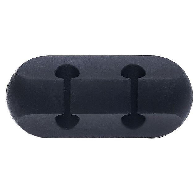 Attache c&acirc;ble adh&eacute;sif 2 entr&eacute;es noir ou blanc