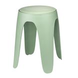 Tabouret rond Spiro polypropyl&egrave;ne et polyur&eacute;thane vert &Oslash;33xH46cm