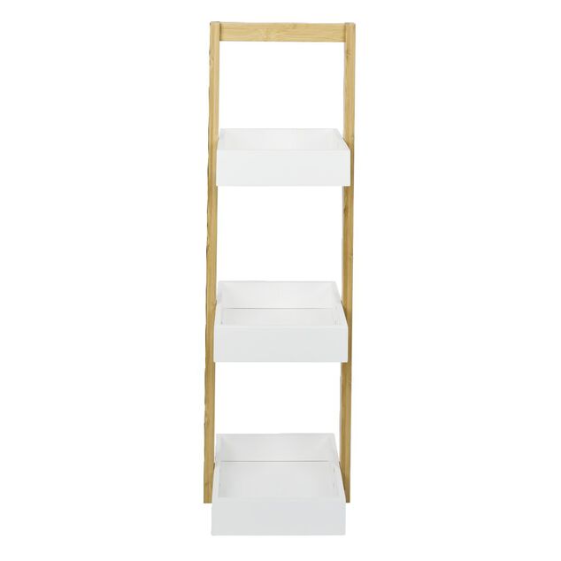 Étagère de salle de bain à 3 niveaux bambou 22x24xH73cm