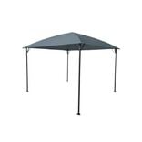 Tonnelle carr&eacute;e Noumea 9m&sup2; gris anthracite 300x300xH260cm