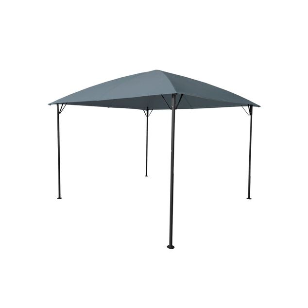 Tonnelle carr&eacute;e Noumea 9m&sup2; gris anthracite 300x300xH260cm