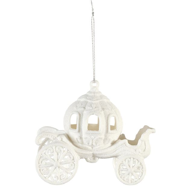 Suspension carrosse de No&euml;l givr&eacute;