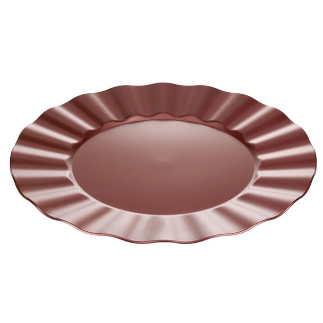 Sous-assiette bord ondul&eacute; &Oslash;33 cm rouge