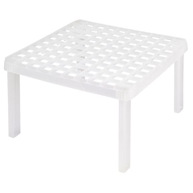 &Eacute;tag&egrave;re carr&eacute;e cuisine blanc 25x25xH14cm