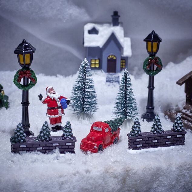 Accessoires village de No&euml;l 8 pi&egrave;ces