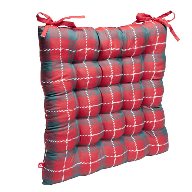 Galette de chaise No&euml;l carr&eacute;e 40x40cm - 4 mod&egrave;les