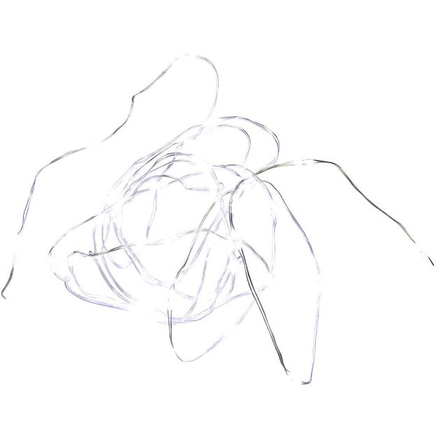 Guirlande &eacute;lectrique fil cuivre 40 microLED 2m d'&eacute;clairage blanc froid