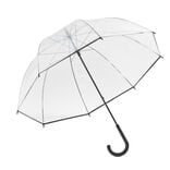 Parapluie canne manuel transparent L87cm
