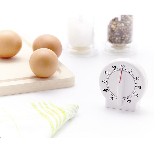 Minuteur de cuisine blanc
