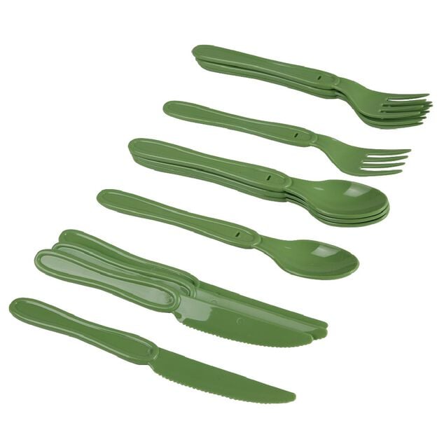 Couvert en plastique couleur unie x 12