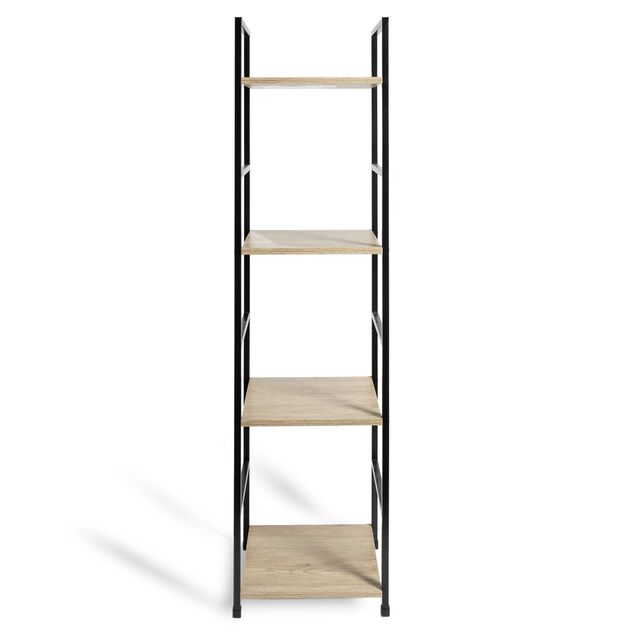 &Eacute;tag&egrave;re 4 niveaux Luffi 29,1x23,5x112cm bois et m&eacute;tal