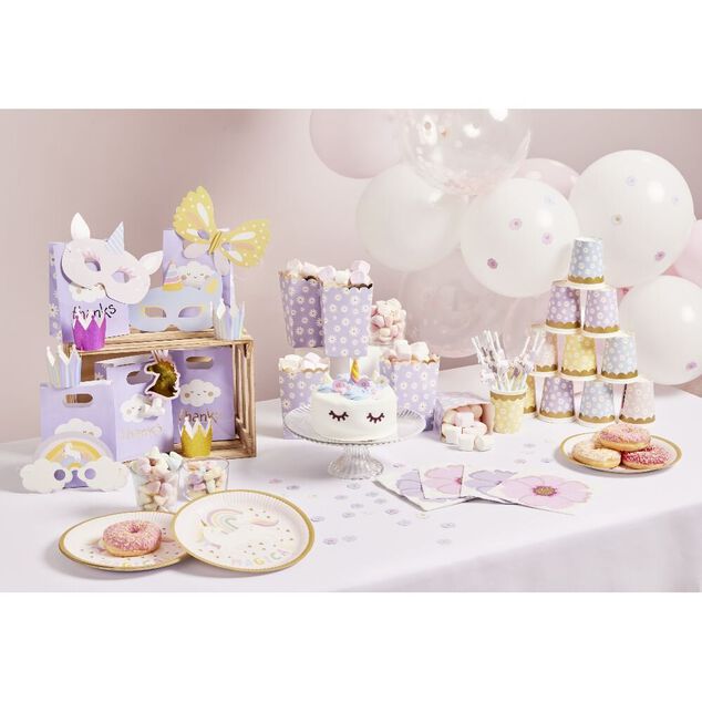 Paille décor fée licorne x10